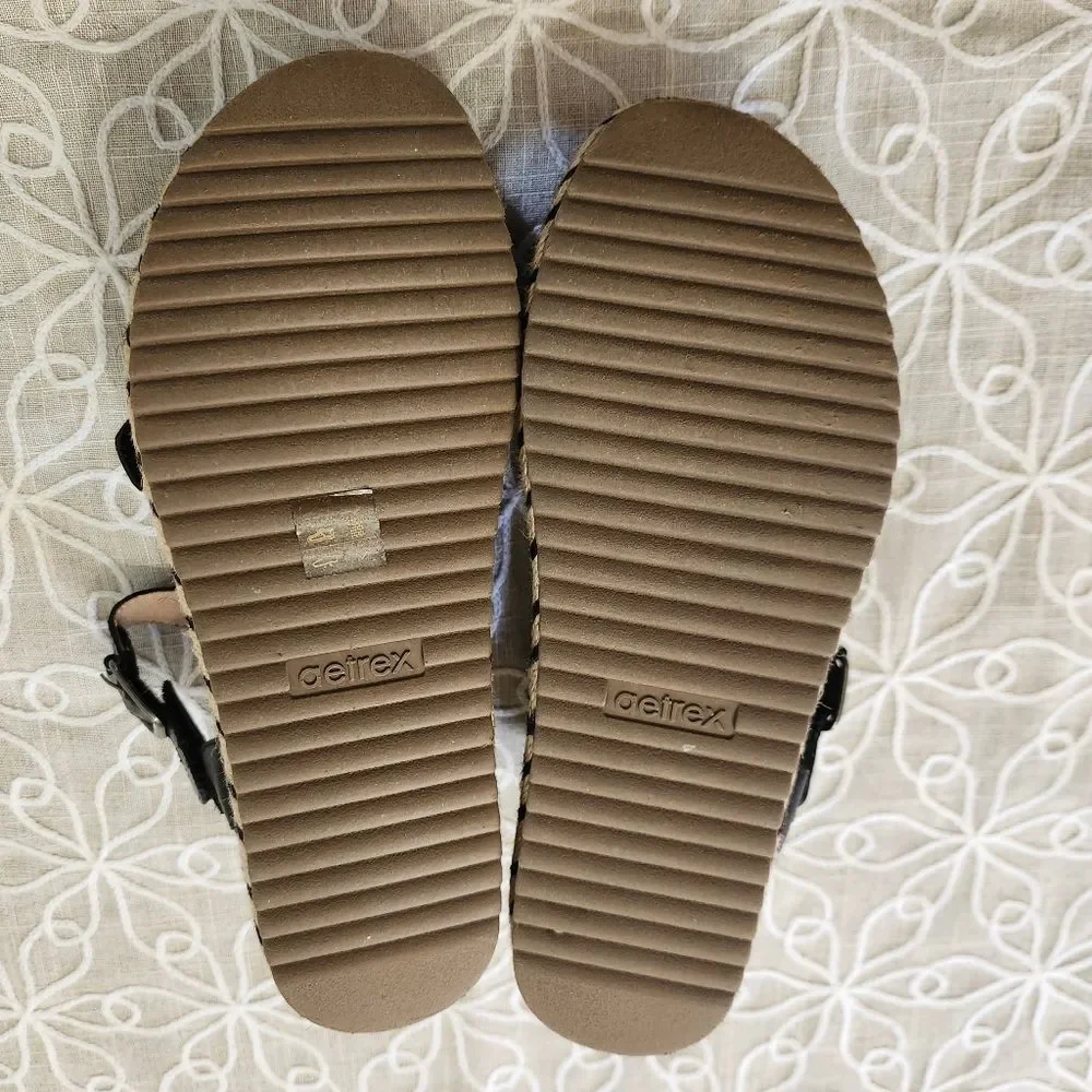 Aetrex Women's Paula Espadrilles Platform Sandals Orthopedic Wedges - Picture 9 of 16